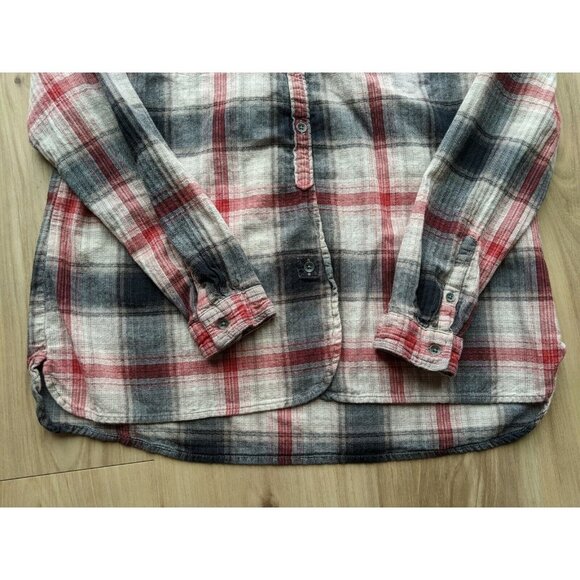 Woolrich Plaid Button Down Shirt Red & Black Womens Medium - Picture 6 of 12